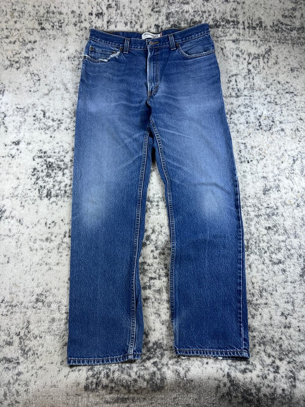 Levi's 505 Jeans Mens 36x34 Blue Straight Regular Fit Medium Wash Denim Classic